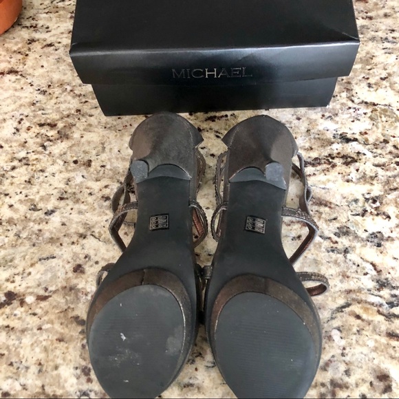 Michael Sparkle Glitter Stiletto Heels, Pweter 7.5 - Picture 6 of 8